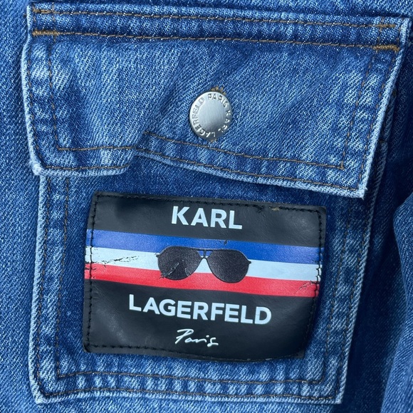 Karl Lagerfeld Jean Jacket Small Women’s - Picture 5 of 7